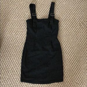 black and white striped tight bodycon dress